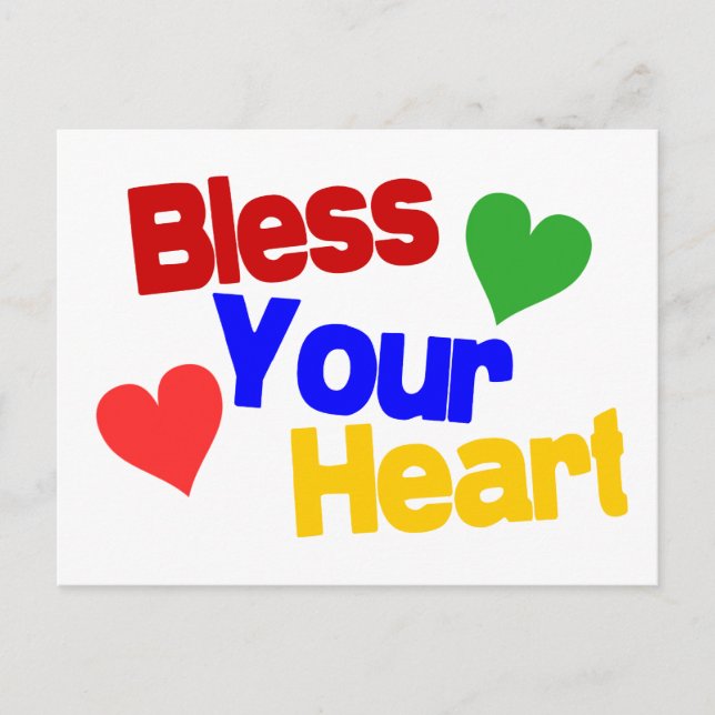 Carte Postale Bénissez votre coeur (Devant)