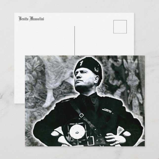 Carte Postale Benito Mussolini (Devant / Derrière)