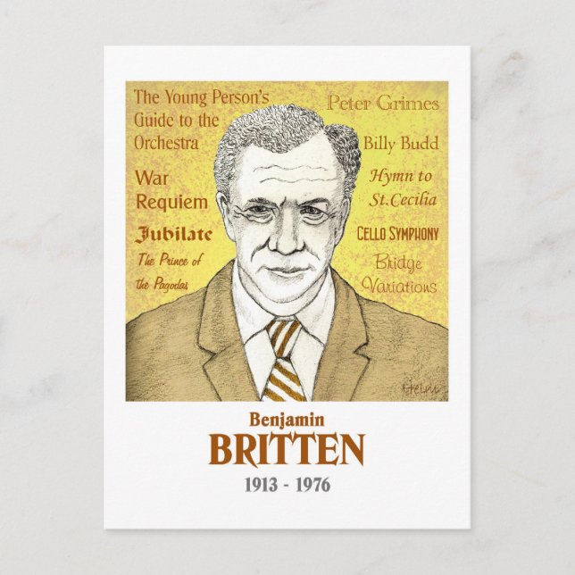 Carte postale Benjamin Britten (Devant)