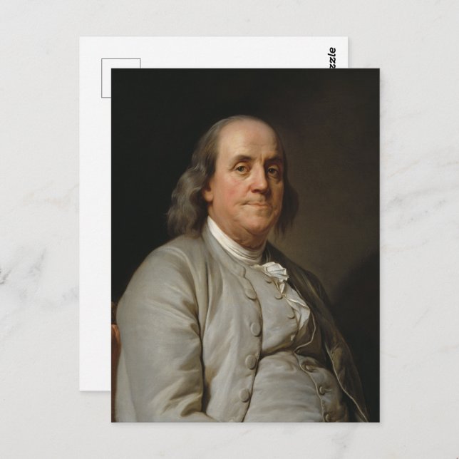 Carte Postale Benjamin Franklin (Devant / Derrière)