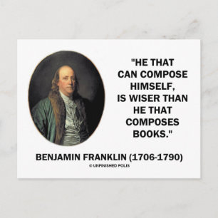 Carte Postale Benjamin Franklin Se Compose Plus Sage Que