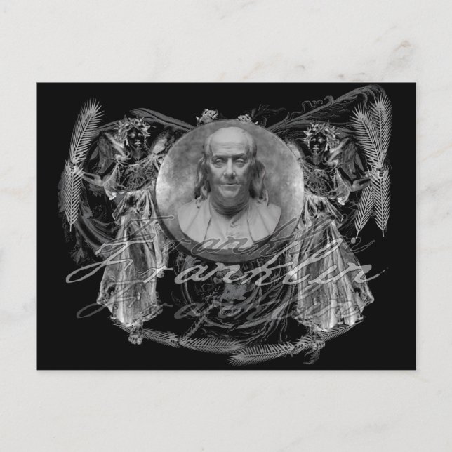 Carte Postale Benjamin Franklin, un héros (Devant)