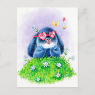 Carte Postale Benny Blue - Verres roses