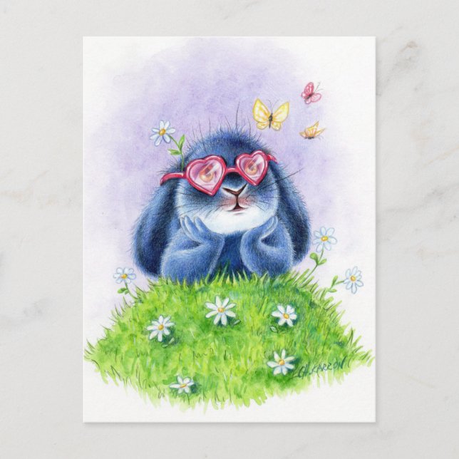 Carte Postale Benny Blue - Verres roses (Devant)