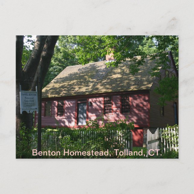 Carte Postale Benton Homestead, Tolland, CT. (Devant)