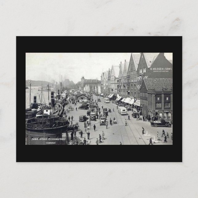 Carte Postale Bergen, Norvège (Devant)