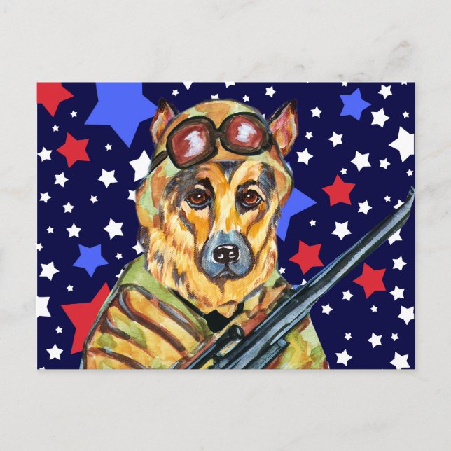 CARTE POSTALE BERGER ALLEMAND SOLDAT (Devant)
