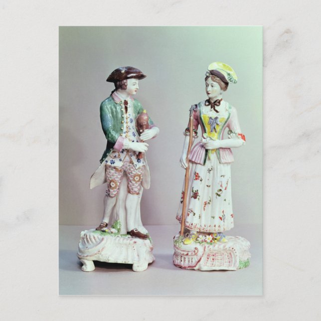 Carte Postale Berger et berger en porcelaine de Plymouth (Devant)