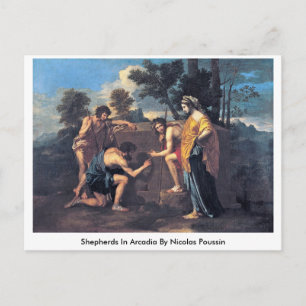 Carte Postale Bergers En Arcadia Par Nicolas Poussin