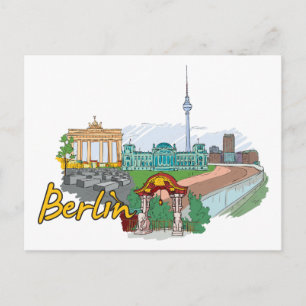 Carte Postale Berlin Allemagne Célèbre ville