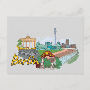 Carte Postale Berlin, Allemagne Célèbre ville