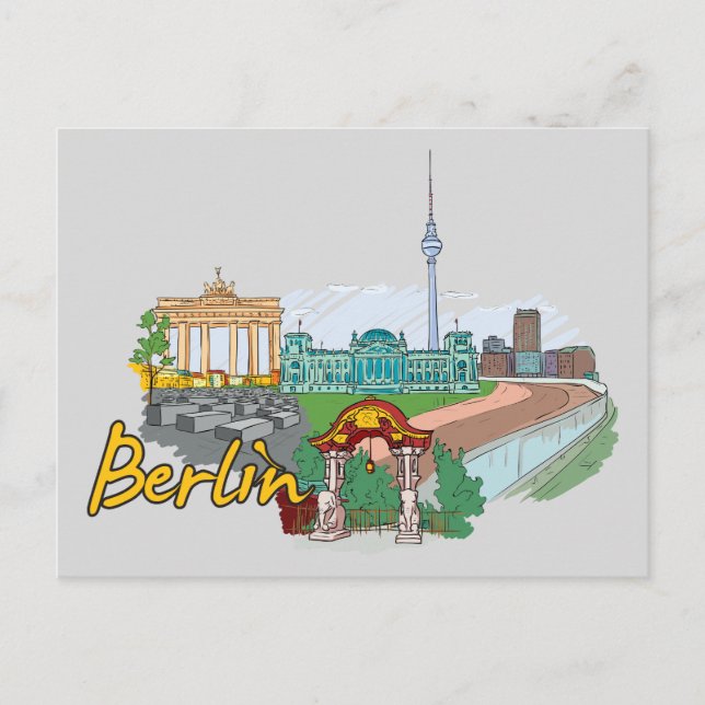 Carte Postale Berlin, Allemagne Célèbre ville (Devant)