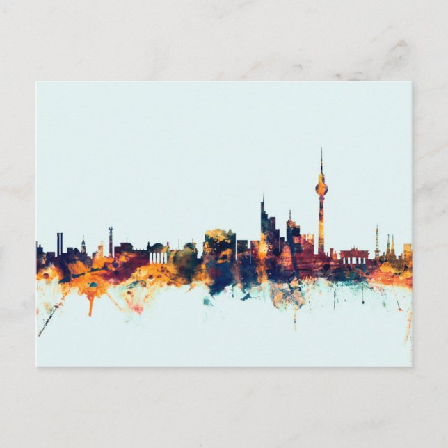 Carte Postale Berlin Allemagne Skyline (Devant)