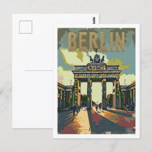 Carte Postale Berlin Allemagne Vintage célèbre Travel Place