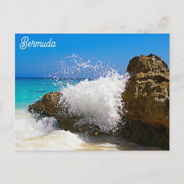 Carte Postale Bermudes Blue Ocean Rocky Beach Travel Photo (Devant)