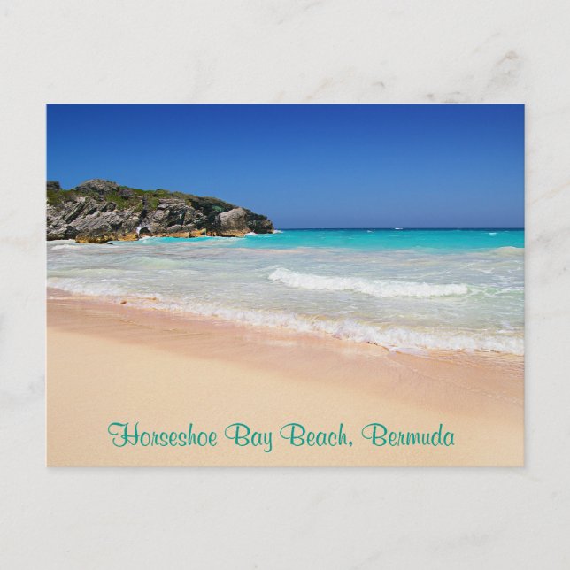 Carte Postale Bermudes Horseshoe Bay Pink Sand Beach Photo (Devant)