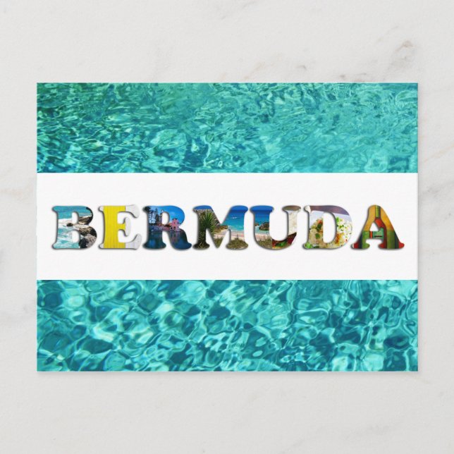 Carte Postale Bermudes Plage tropicale Bleu Océan Photos de Voya (Devant)