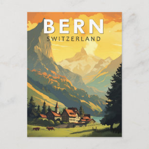 Carte Postale Bern Suisse Voyage Art Rétro
