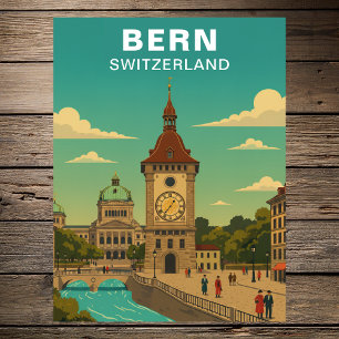 Carte Postale Bern Suisse Voyage Ville Historique Médiévale Anci