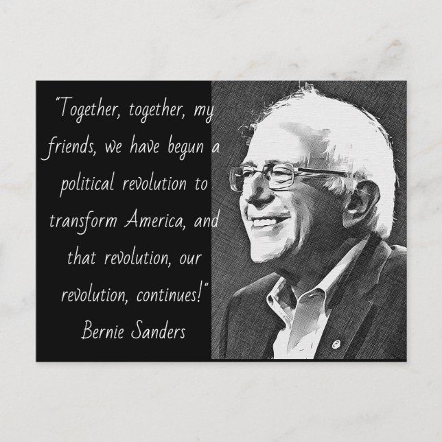 Carte Postale Bernie Sanders Cite La Nostalgie Politique (Devant)