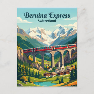 Carte Postale Bernina Express, Alpes suisses Suisse