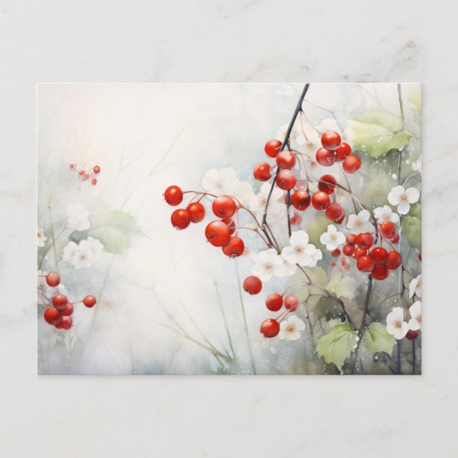 Carte Postale Berries d'hiver (Devant)