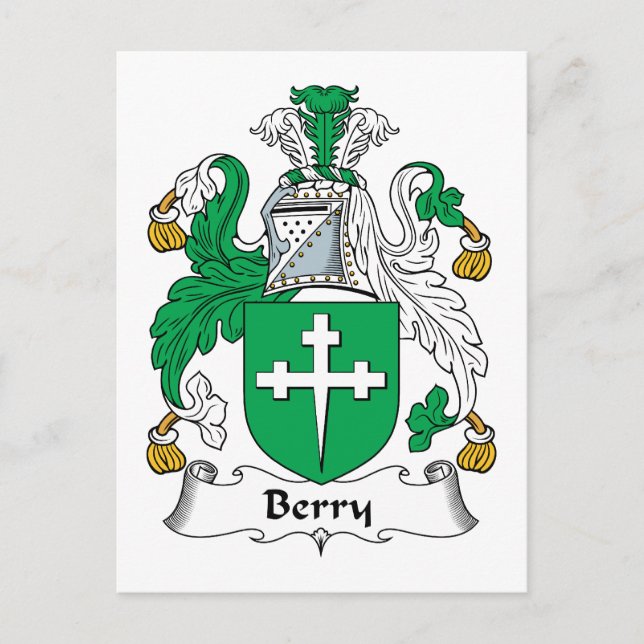 Carte Postale Berry Family Crest (Devant)
