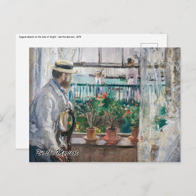 Carte Postale Berthe Morisot - Eugene Manet sur l'île de Wight (Devant / Derrière)