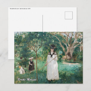 Carte Postale Berthe Morisot - La chasse aux papillons
