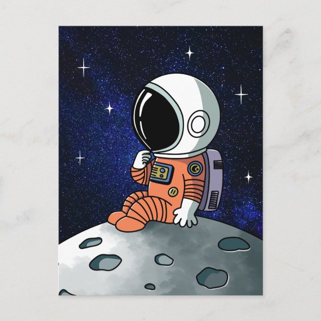 Carte Postale Besoin d'espace, astronaute, homme d'espace (Devant)
