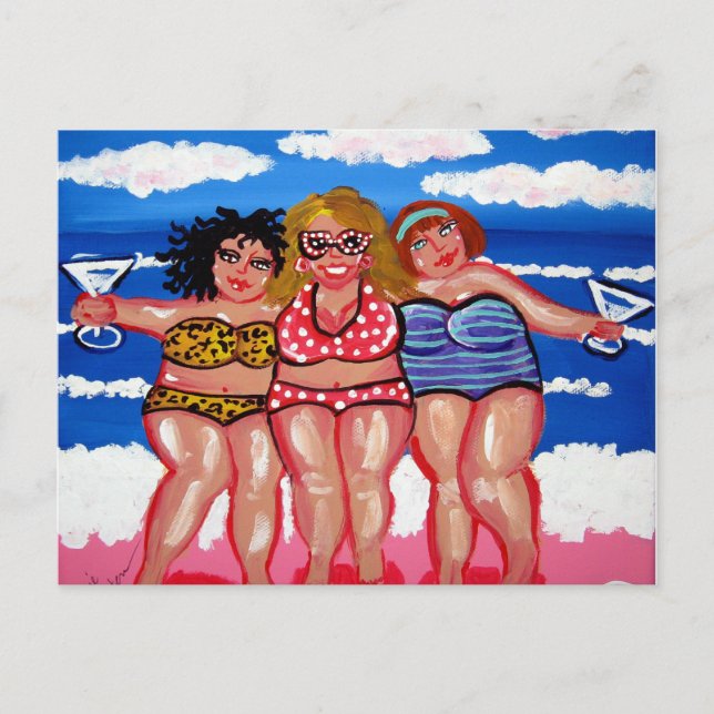 Carte postale Best Friends Martini Beach Divas (Devant)