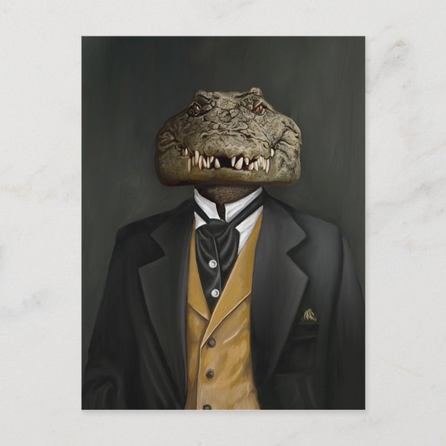 Carte Postale Bêtes nobles - Crocodile de Dandy (Devant)