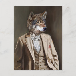 Carte Postale Bêtes nobles - Dandy Wolf