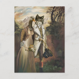 Carte Postale Bêtes nobles - Loup dans les vêtements de mouton