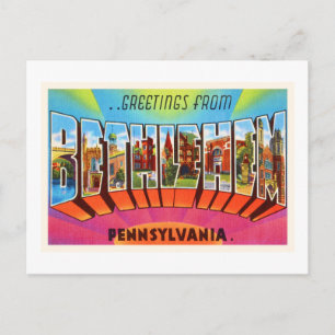 Carte Postale Bethlehem Pennsylvania PA Vintage voyage Souvenir