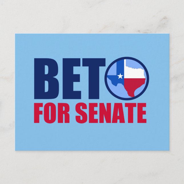 Carte Postale Beto pour le Sénat du Texas 2018 (Devant)