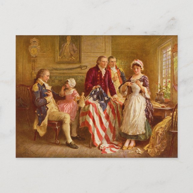 Carte Postale Betsy Ross 1777 par Jean Leon Gerome Ferris (Devant)