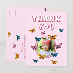 Carte Postale Beurre rose mou Merci d'anniversaire Photo
