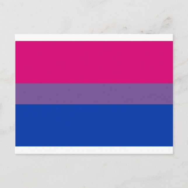 Carte Postale Bi Flies De Drapeau Pour La Fierté Bisexuelle (Devant)