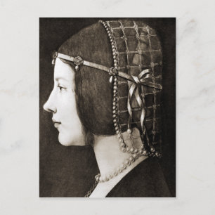 Carte Postale Bianca Sforza par Leonardo da Vinci