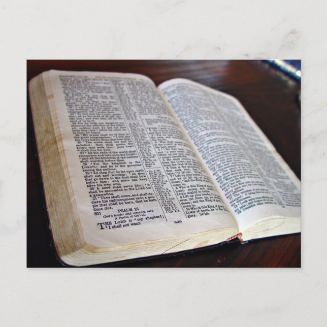 Carte Postale Bible ouverte (Devant)