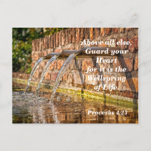 Carte Postale Bible Verse Proverbes 4:23 Garde Ton Coeur