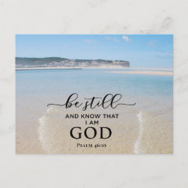 Carte Postale Bible Verset Be Still and Know I Am God Postcard