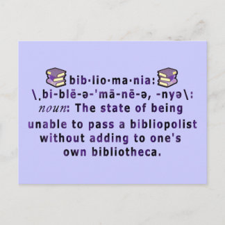 Carte postale Bibliomania