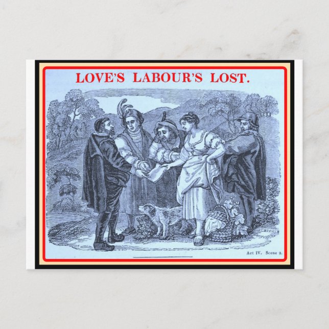 Carte Postale Bibliomania : Shakespeare : Love's Labour (Devant)