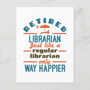 Carte Postale Bibliothécaire à la retraite amusant retraite heur