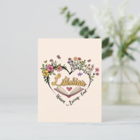 Bibliothécaire compatissante - Floral Heart Design