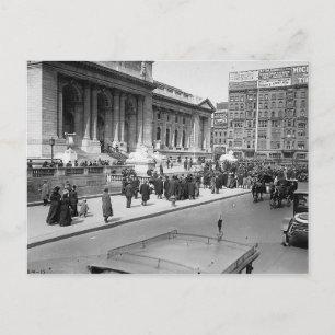 Carte Postale Bibliothèque, 42nd Street, New York City 1913 Vint