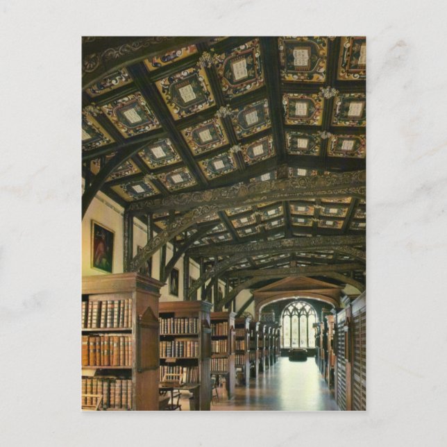 Carte Postale Bibliothèque Bodlein, Université d'Oxford, Anglete (Devant)