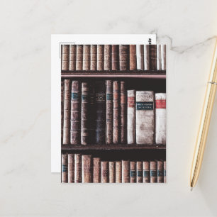 Carte Postale Bibliothèque légère Academia esthétique